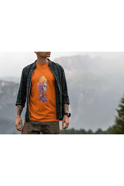 iLovePrints Abstract Portrait with Neon Colors Tshirt
