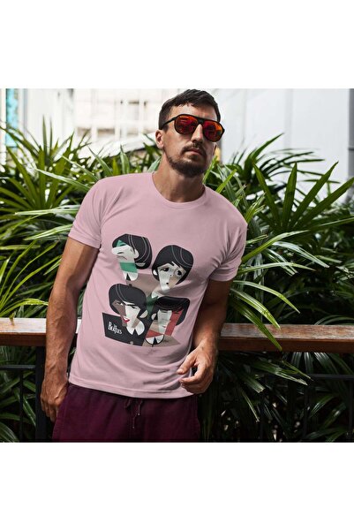 iLovePrints Abstract Portrait of The Beatles Tshirt