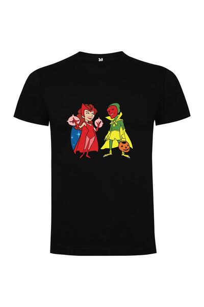 iLovePrints Cartoon Marvelous Costumed Characters Tshirt