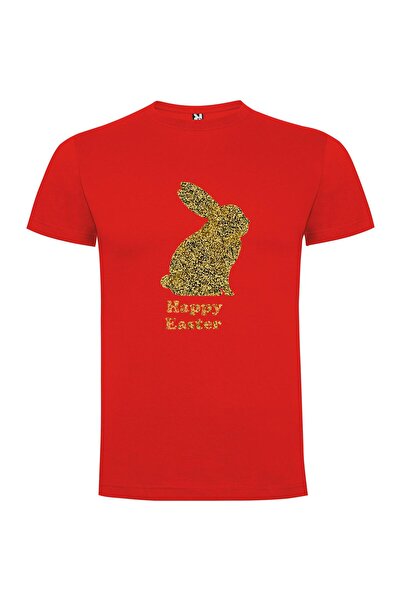 iLovePrints Golden Glitter Bunny Euphoria Tshirt
