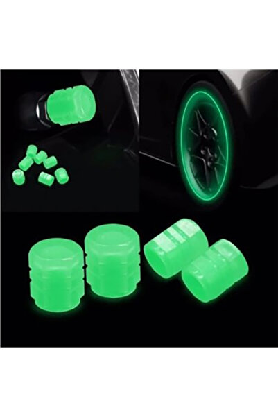 TTT Yeşil Fosforlu Sibop Kapağı 12'li Paket - Neon Yeşil Renkli Araç, Motosik...