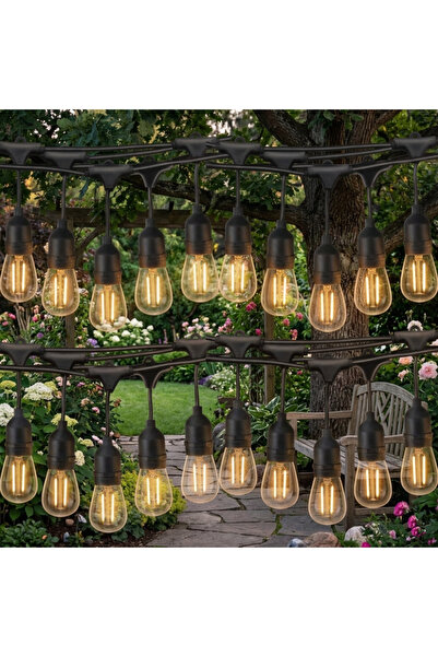 Forlife 220Volt 20 Adet E27 Duylu 20 Metre Kablolu Set (20 Adet S14 Led Ampul...