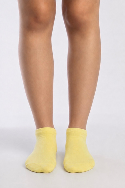 aw adawhite Women's 4-Pack Bamboo Booties Socks Multi-Colored