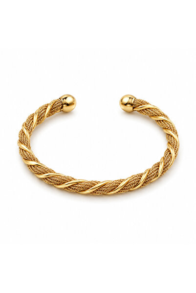 YVA Jewelry Brățară de damă din oțel inoxidabil, placată cu aur, rezistentă l...