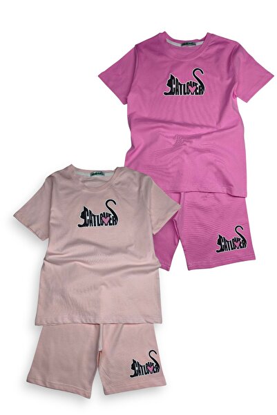 Minik Motion Set of 2 Short Sleeve T-Shirts and Shorts for Children Minikmoti...