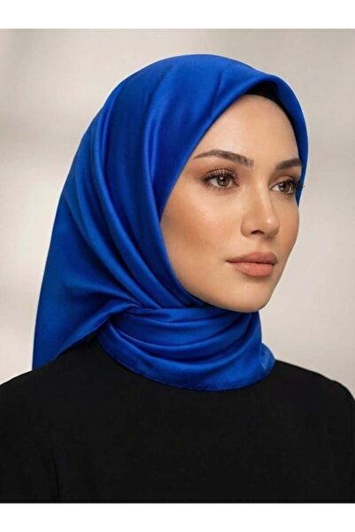 Armine Ist Sax Blue Solid Color Sura Silk Scarf