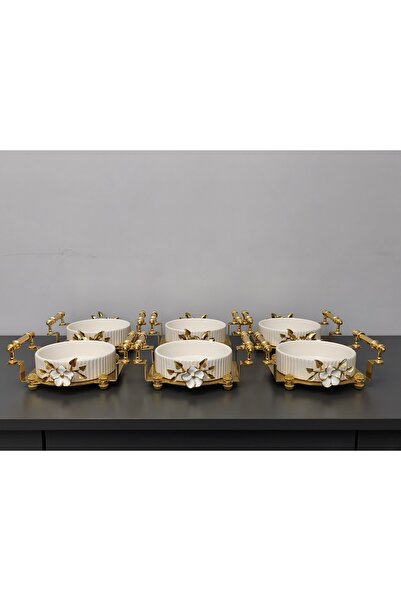 PARILTI HOME COLLECTİON 6-Piece Round Porcelain Presentation Bowl & Breakfast...