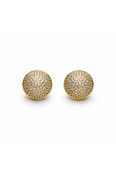 PerleJewelry أقراط ذهبية على شكل قبة