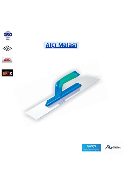 Apeksal Skarp 35 Cm Profesyonel Alçı Malası Yay Çeliği Açık Plastik Saplı Sıv...