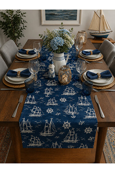 urzsmell Ada Craft Runner Tablecloth Modern Home Decor Dowry Marine Pattern S...