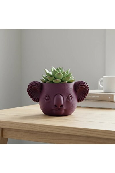 OEM Mini Ghiveci Decorativ Koala pentru Suculente și Plante Mici - Purple red...