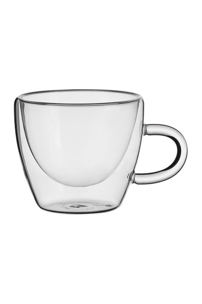 OEM Cană din sticlă transparentă 170ml, perete dublu
