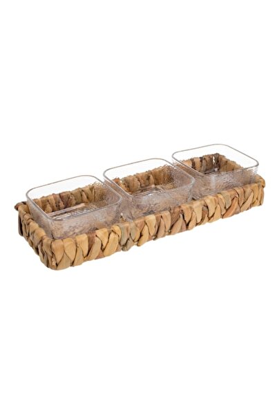 OEM Suport cu 3 boluri de sticlă 33x12x4.5cm