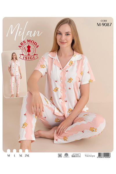 ars moda ışığı Women's Pajama Set Fabric Milan