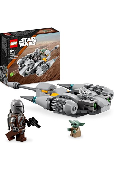 LEGO 75363 لعبة بناء ميكروفايتر N-1 من سلسلة حرب النجوم: الماندالوريان مع شخص...