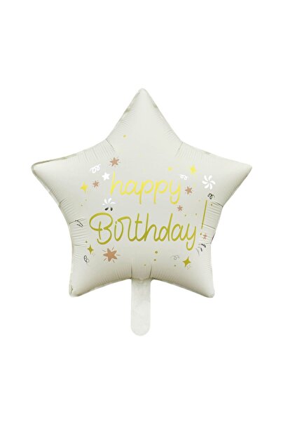 MP Mirific Party Metallic foil star balloon cream 47 cm