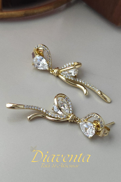 DİAVENTA TAKI VE AKSESUAR Xuping Kadın 14K Gold Rengi Kararmayan Fiyonk Salla...