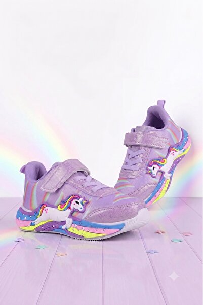 UNICORN Işıklı Cırtlı Günlük Kız Çocuk Spor Ayakkabı Sneaker