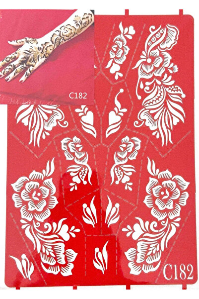 Henna استنسل سي 182