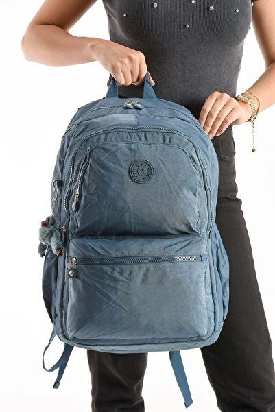NEMO BAGS Unisex Turquoise Backpack School Bag Laptop Bag, Original Crinkle W...