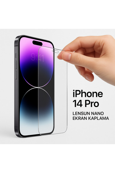 Apple Uyumlu iPhone 14 Pro Lensun Nano Ekran Kaplama