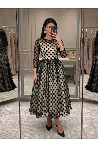 Reem bridal فستان "داليا" ميدي بالتول المنقط (بولكا دوت)