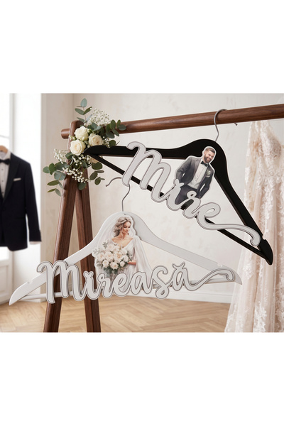 Bello Carino High quality decoration products Set 2 umerase de nunta alb & ne...
