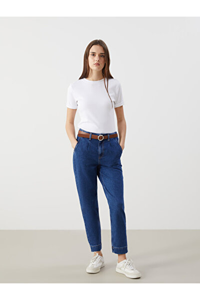 LC Waikiki بنطلون جينز نسائي من I Beli Belted Mom Fit من Freezen Store