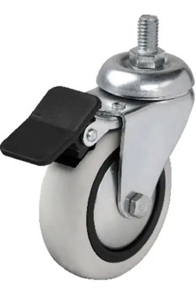 Toptan Bulurum Hts 354 - 75X25 mm Pvc Roller Screw Brake Caster 4 Pieces