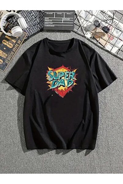 JENOLAN Tricou pentru bărbați, cu imprimeu pentru tată, cu decolteu, oversize...