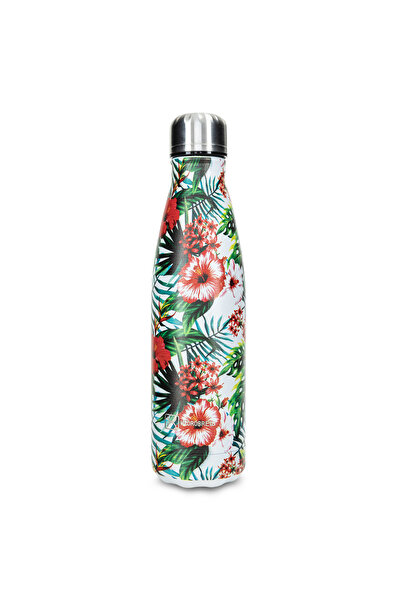 Hydrobrew Double wall Stainless Steel Water Bottle 500ML - Tropical Hibiscus