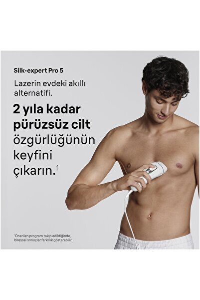 Braun IPL Silk·expert Pro 5, Evde Lazerle Tüy Alma, Çanta, Gillette Venus, 2 Başlık, PL5234