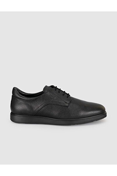 Cabani Black Genuine Leather Men's Classic Shoes