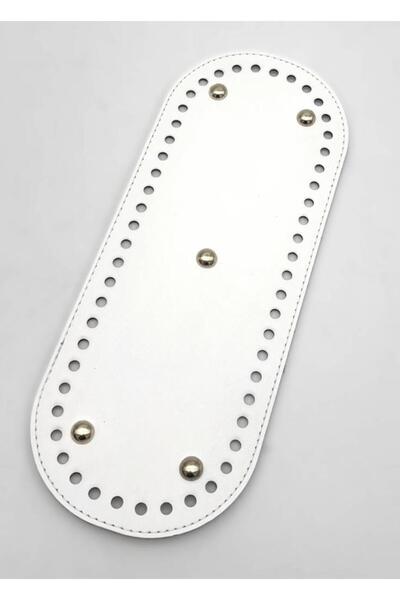 angel çanta aksesuar Artificial Leather 30X12 cm Oval Bag Base White Color wi...