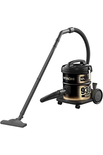 Hitachi 1600W Vacuum Cleaner, 12 Liter CV-930F - Black
