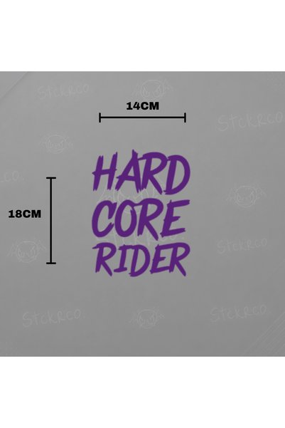 STCKRCO Motor Sele Altı ve Bisiklet İçin Hard Core Rider Sticker Etiket 1 adet