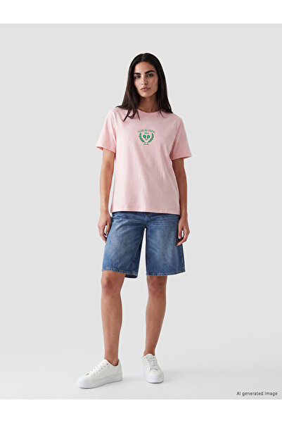 LC Waikiki Printed 100% Cotton Women's T-Shirt