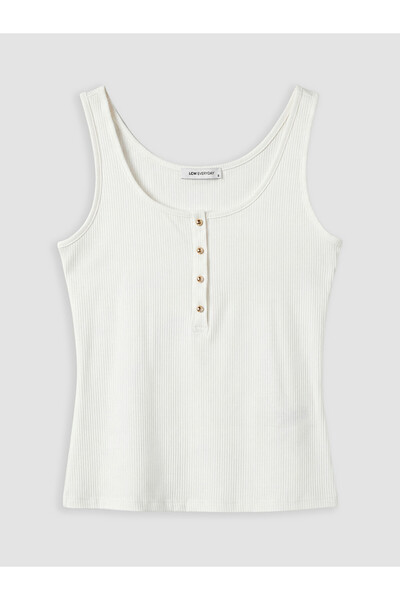 LC Waikiki White U Neck Women's Tank Top