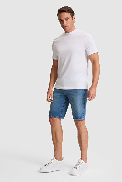 U.S. Polo Assn. Erkek Yeşil Jean Şort 50321445-DN0030