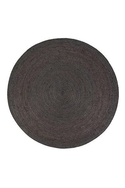 Handpicked Furniture Jute Pure Wool And Cotton Grey Round Carpet Ultra Soft A...