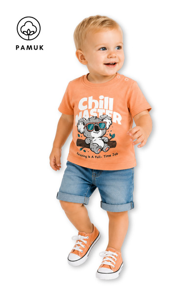 difa kids تي شيرت صيفي بأكمام قصيرة مطبوع عليه كوالا للأطفال الأولاد