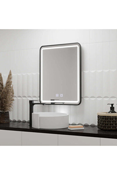 La Cucu Oglinda LED Rectangulara, 60x80cm, EDGE Touch, Sistem Dezaburire, Ram...