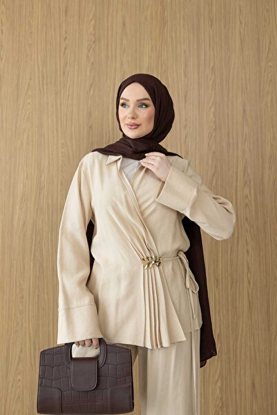 MYGİYİMİSTANBUL PREMIUM SET OD TENCEL TKANINE SA ZLATNIM BROŠEM