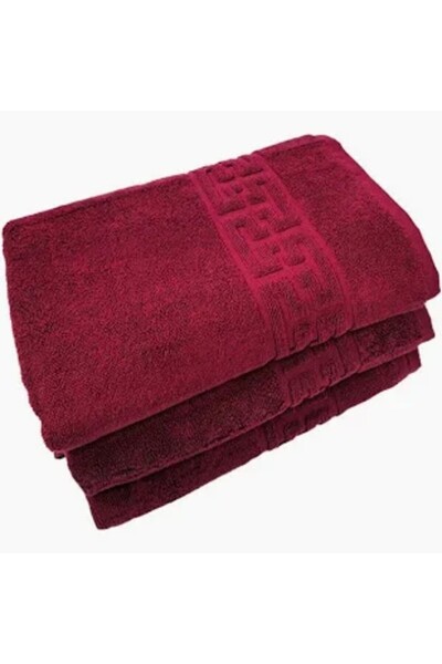 Plush Top Bottom Set of 3 bath towels 70x130 cm, 100% Cotton, 500 g/m2, Greek...