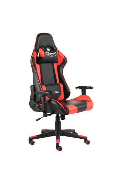 vidaxl Scaun de jocuri pivotant, roșu, PVC