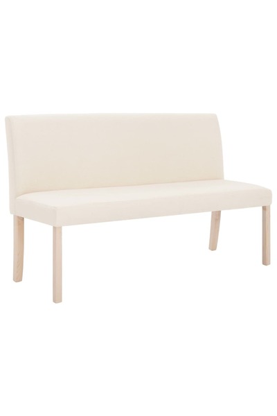 vidaxl Bancă, crem, 139,5 cm, poliester