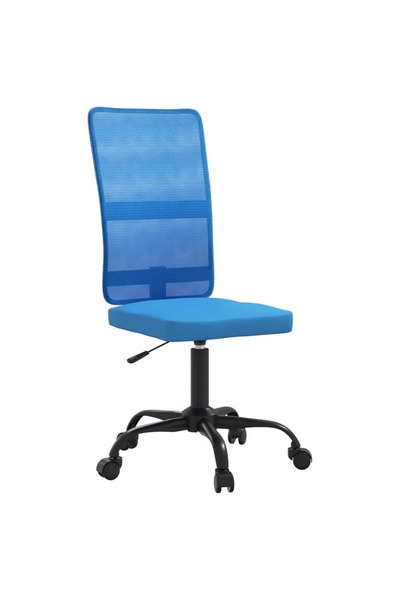 vidaxl Scaun de birou reglabil în înălțime, albastru, plasă și textil