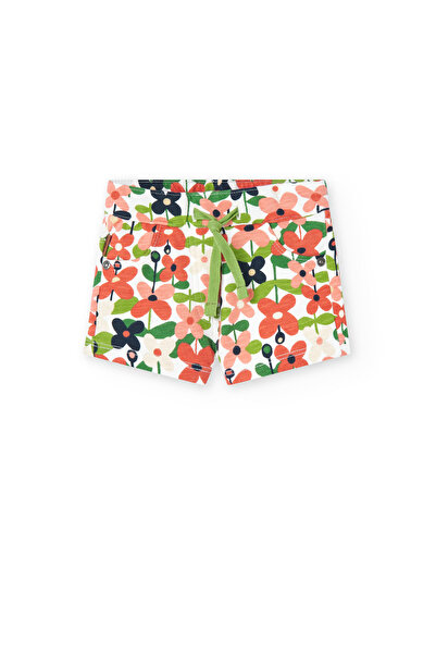 Boboli Pantaloni scurti fetite 1-8 ani, bumbac better cotton, multicolor, brand