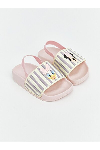 LC Waikiki Lcw Steps Pink Minnie Mouse Printed Girls' Slippers