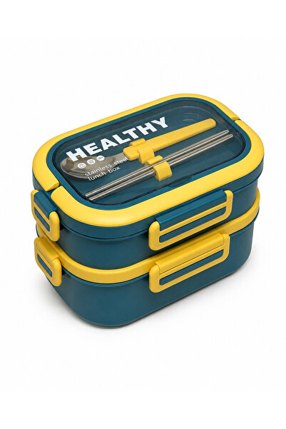 Masis Home 1650ml Lunch Box New Collection 2 Layers 3 Compartments Stainless ...